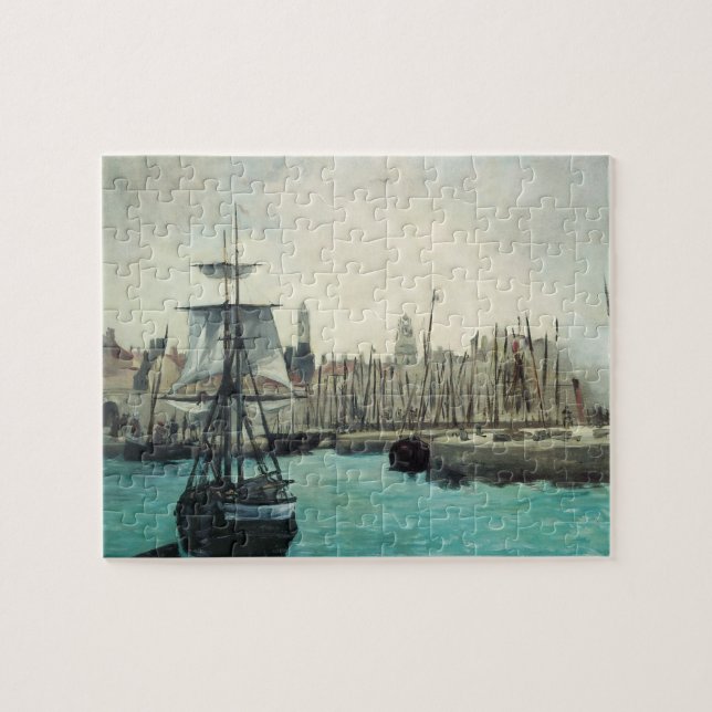 Puzzle Puerto de Calais por Manet, arte del impresionismo (Horizontal)