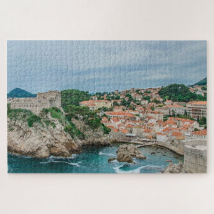 Puzzle Puerto de Dubrovnik y centro de la ciudad