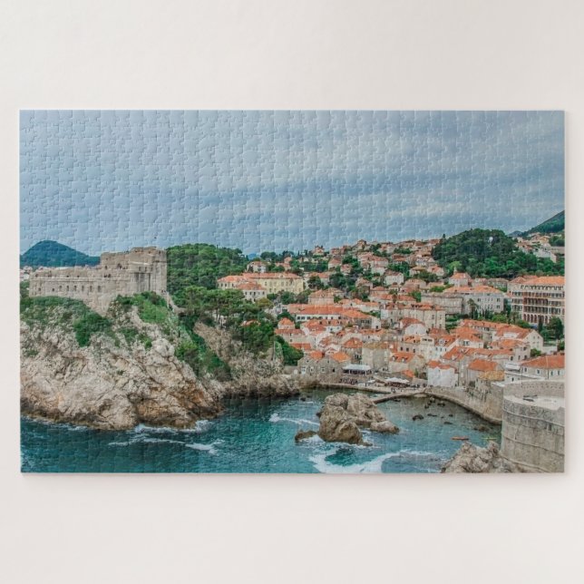 Puzzle Puerto de Dubrovnik y centro de la ciudad (Horizontal)