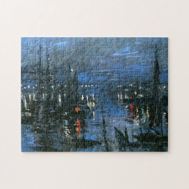 Puzzle Puerto de Le Havre, Bella Artes de Monet con Efect (Horizontal)