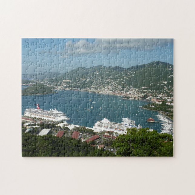 Puzzle Puerto de St. Thomas Islas Vírgenes Estadounidense (Horizontal)