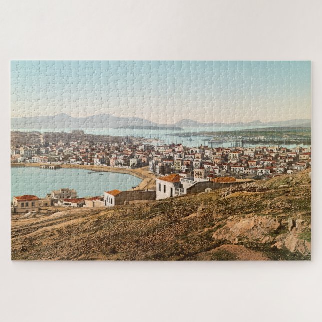 Puzzle Puerto de Vintage de Grecia del Pireo (Horizontal)