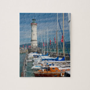 Puzzle Puerto de Yates Faro de Lindau Bodensee Alemania