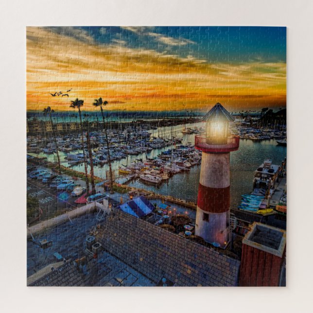 Puzzle Puerto Oceanside al atardecer (Vertical)