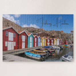 Puzzle Puerto pesquero personalizado, panorámico