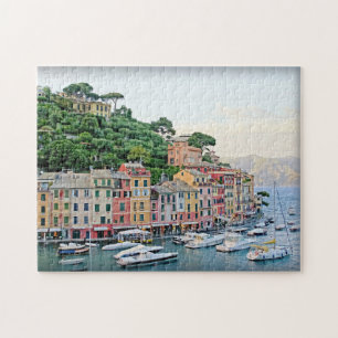 Puzzle Puerto Portofino - Verano en Italia - 11x14 pulgad