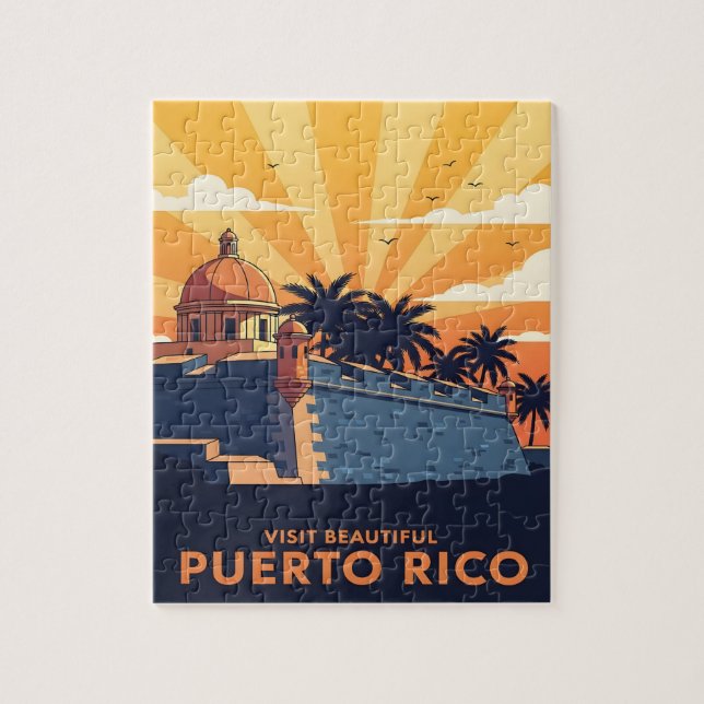 Puzzle Puerto Rico Vintage travel (Vertical)