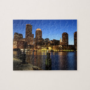 Puzzle Puerto y horizonte de Boston.  Boston es uno de