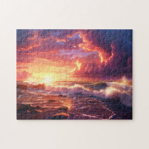 Puzzle Puesta de sol Amanecer Atardecer Olas del océano N