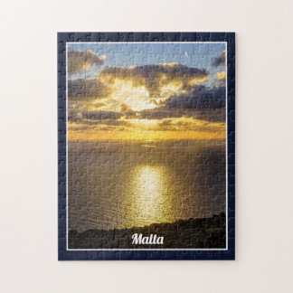 Puzzle Puesta de sol de Malta sobre la isla del Mar Medit