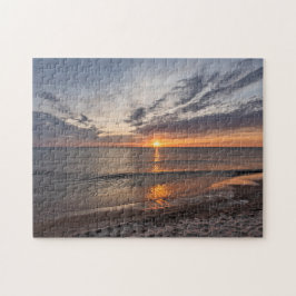 Puzzle Puesta de sol de primavera en el lago Michigan - 2