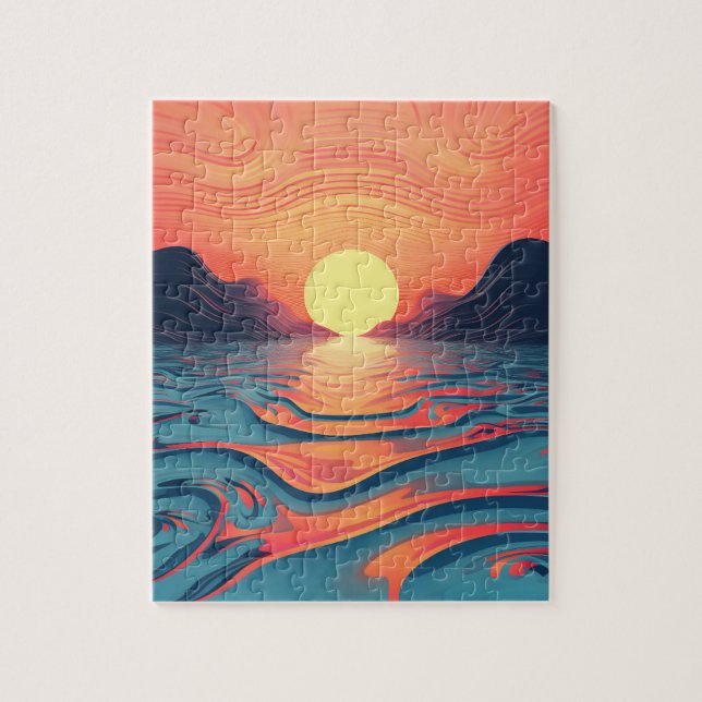 Puzzle puesta de sol de vapor (Vertical)
