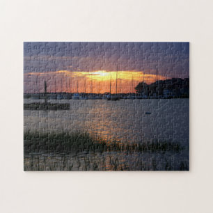 Puzzle Puesta de sol del río Folly