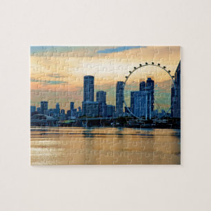 Puzzle Puesta de sol en el horizonte de Singapur