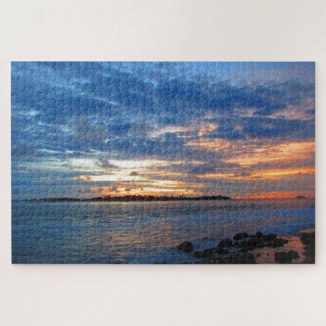 Puzzle puesta de sol en la nube de maldivas (Horizontal)