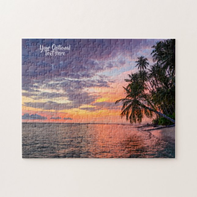 Puzzle Puesta de sol en la playa (Horizontal)