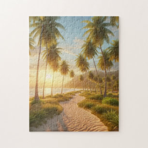 Puzzle Puesta de sol en la playa del Caribe/tropical/Hawa