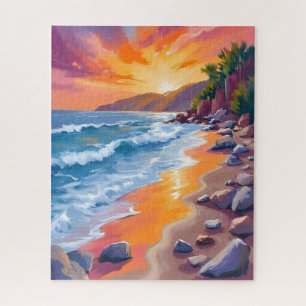 Puzzle Puesta de sol en Napili Bay Maui Hawaii Pintura