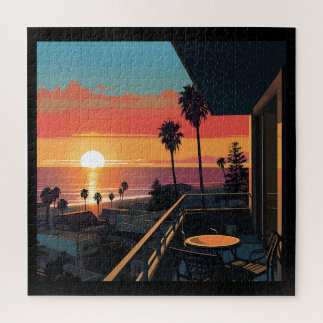 PUZZLE PUESTA DE SOL EN SANTA MONICA #1 (Vertical)