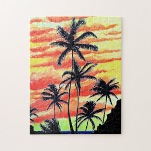 Puzzle Puesta de sol hawaiana Coco Palms 