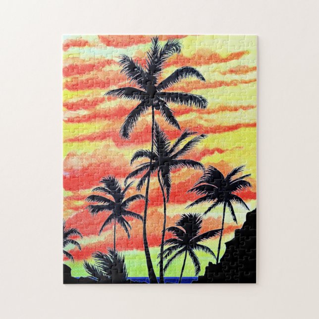 Puzzle Puesta de sol hawaiana Coco Palms  (Vertical)