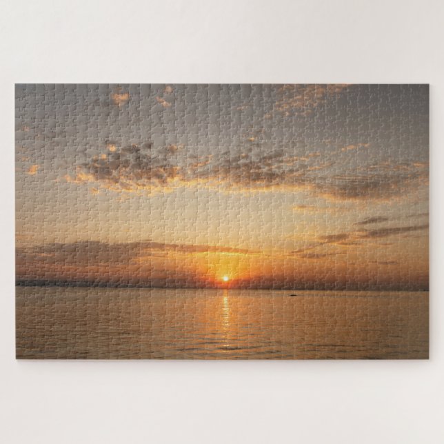 Puzzle Puesta de sol sobre el lago de Constanza (Horizontal)