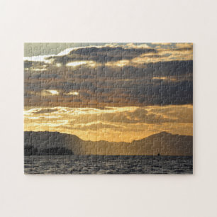 Puzzle Puesta de sol sobre la bahía de Ketchikan
