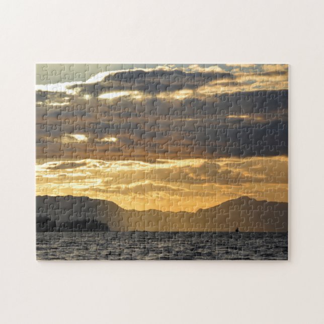 Puzzle Puesta de sol sobre la bahía de Ketchikan (Horizontal)