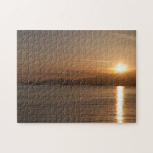 Puzzle Puesta de sol sobre la bahía de Vancouver - Canadá