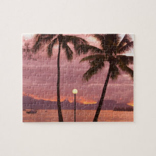 Puzzle Puesta de sol sobre Moorea desde Sofitel Maeva Bea