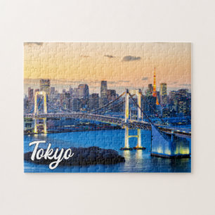 Puzzle Puesta de sol sobre Tokio, Japón