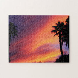 Puzzle Puesta del sol ardiente