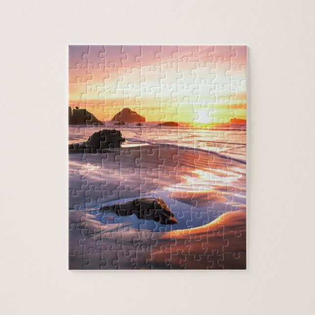 Puzzle Puesta del sol Bandon Oregon (Vertical)