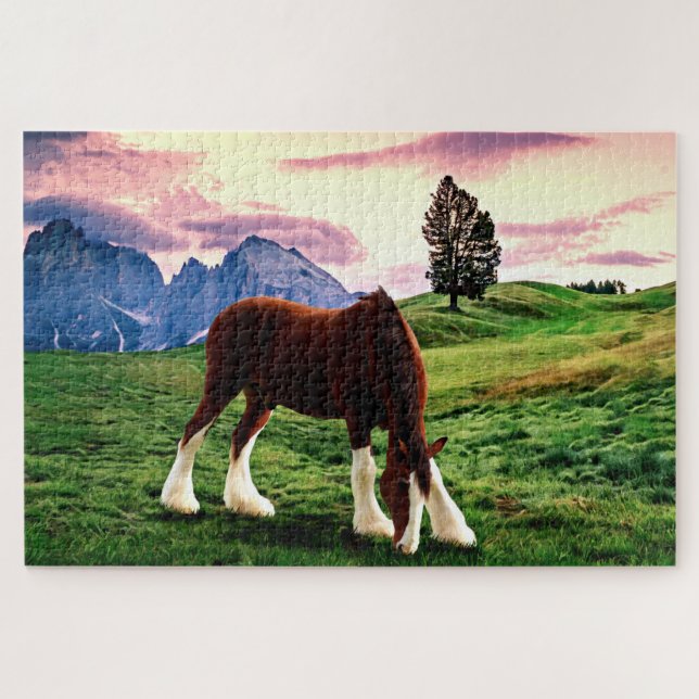 Puzzle Puesta del sol de Clydesdale (Horizontal)