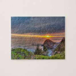 Puzzle Puesta del sol de la costa de Oregon
