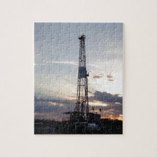 Puzzle Puesta del sol de la plataforma de perforación