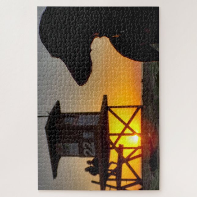 Puzzle Puesta del sol de la playa de Newport (Vertical)
