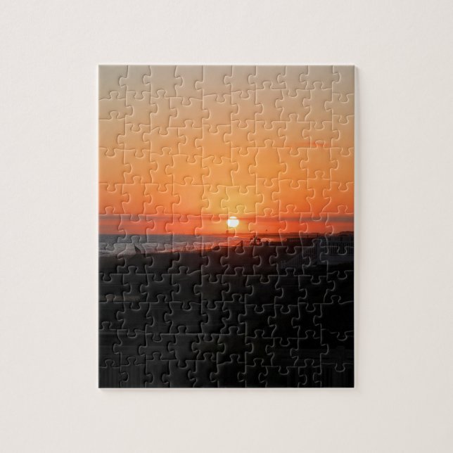 Puzzle Puesta del sol de la playa en la playa NC de (Vertical)