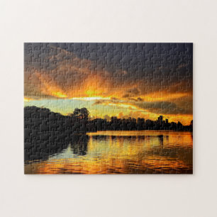 Puzzle Puesta del sol en la ciudad Londrina, el Brasil