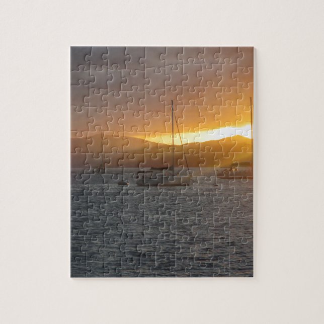 Puzzle Puesta del sol en la isla normanda BVI (Vertical)