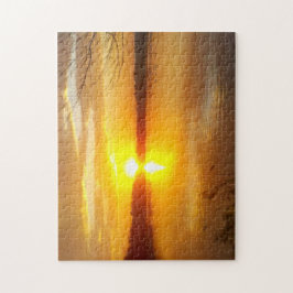 Puzzle Puesta del sol en un lago