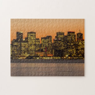 Puzzle Puesta del sol hermosa en San Francisco