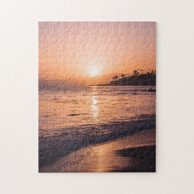 Puzzle Puesta del sol imponente de la playa (Vertical)