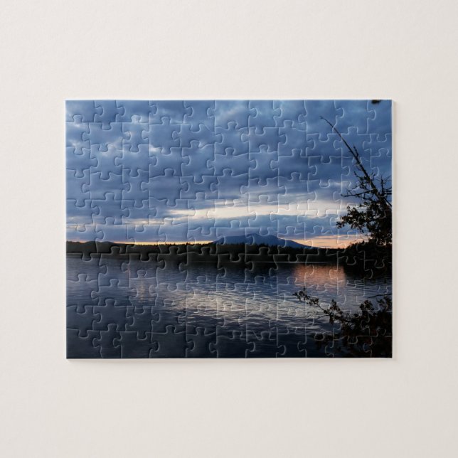 Puzzle Puesta del sol sobre el lago Maine Katahdin (Horizontal)