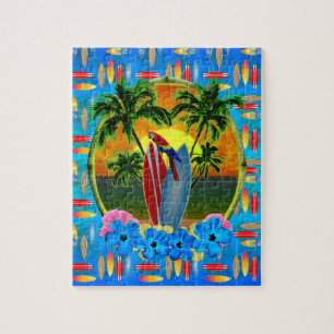 Puzzle Puesta del sol tropical