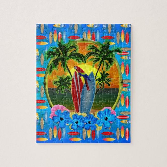 Puzzle Puesta del sol tropical (Vertical)