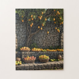 Puzzle puesto de mangos al borde de la carretera jamaican