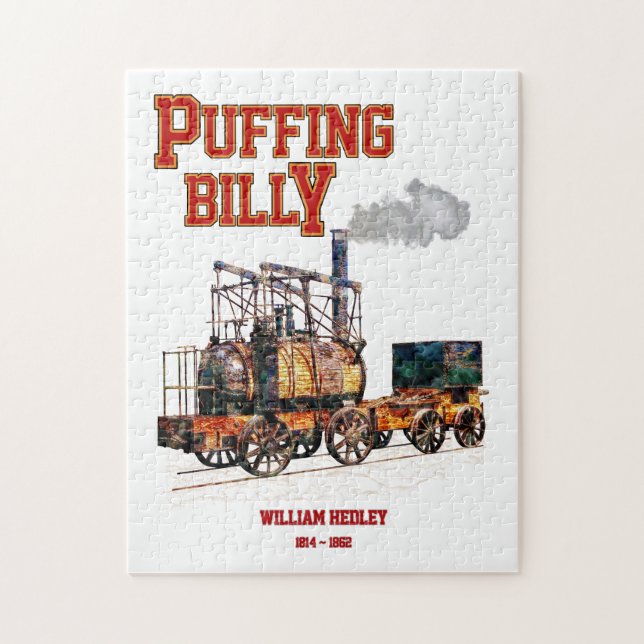 Puzzle Puffing Billy Steam Train English Locomotive (Vertical)