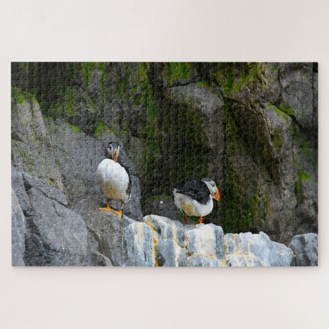 Puzzle Puffins atlánticos. (Horizontal)