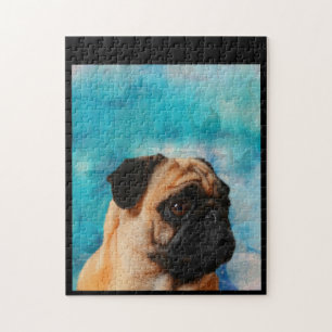 Puzzle Pug Portrait Cute Pug Face Pug Lover